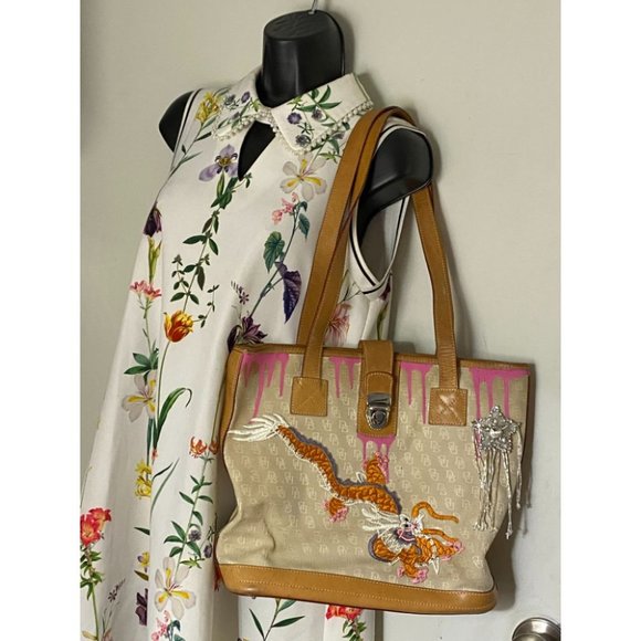 DOONEY & BOURKE Shoulder Tote Bag Customized Tan - Picture 10 of 15